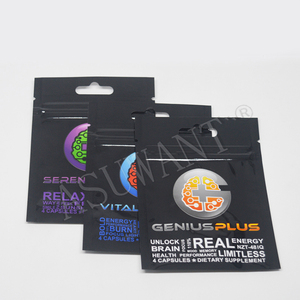 Resellables laminado mate a la prueba de la bolsa de aluminio opaco Negro Bolso de la cremallera - Product Image 1