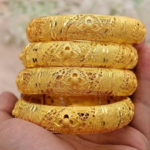 Pulseras de Moda al por Mayor JXX, Brazaletes de Oro de 24K, Joyería para Mujer, Joyería de Dubái, Pulseras de Oro para Mujer, Joyería de Lujo - Product Image 1