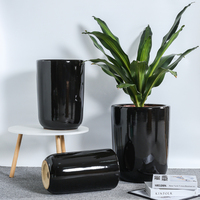 Pot Bunga Keramik Modern Berkualitas Tinggi Harga Grosir Terjangkau untuk Dekorasi Rumah dan Taman, Set 3 Pot Besar untuk Tanaman Indoor/Outdoor