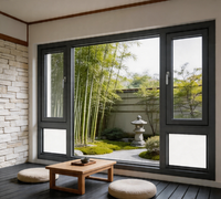 Ventanas Abatibles de Aluminio Resistentes a Impactos con Malla de Seguridad, Aislamiento Acústico y Rotura Térmica, Doble Acristalamiento para Villas