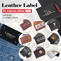 Accessoires pour jeans : Patchs en cuir personnalisés imprimés avec logo en relief, étiquettes en cuir métalliques, étiquettes pour jeans, étiquettes en cuir PU avec métal