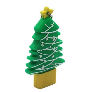 New Promotional Gift PVC Christmas Tree USB Flash Drive Memory Stick 2GB 4GB 8GB 16GB 32GB