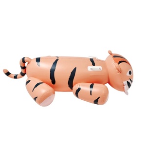 PVC <b>Inflatable</b> Orange Tiger Pool <b>Float</b> 140*74*40 CM for Kids Summer Outdoor Swimming Pool Water Playing Fun - Product Image 4