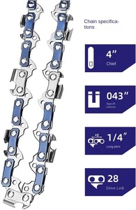 DTWB2-0001工業用グレードOEMチェーンソーチェーン4インチ1/4インチピッチ28ドライブリンク4ピースセット - Product Image 3