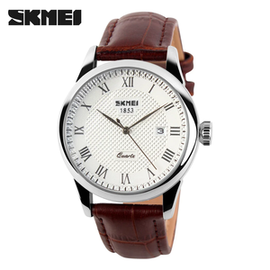 <span class=keywords><strong>SKMEI</strong></span> 9058 orné de qualité supérieure Durable nouveau produit meilleure vente liste multicolore montre à Quartz hommes horloge bracelet en cuir véritable - Product Image 3