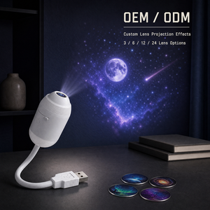 Proiettore <span class=keywords><strong>di</strong></span> Stelle 3-in-1 Mini Galaxy, Luce Notturna, Lampada Ambientale Cielo Stellato, Design Moderno Minimalista, Alimentato USB per Camera da Letto - Product Image 6