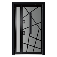 Porte d'entrée de villa/hôtel moderne, sécurisée, anti-effraction, insonorisée, extérieure en acier SUNZION