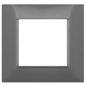 Placa de Tecnopolímero de 2 Vías en Gris Oscuro Compatible con Vimar Plana - Product Image 3