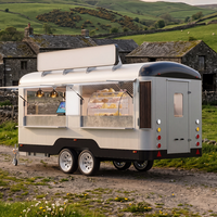Remorque alimentaire mobile en alliage d'aluminium sur mesure, entièrement équipée, pour la vente de frites, pizzas, café, hot-dogs, bière en extérieur