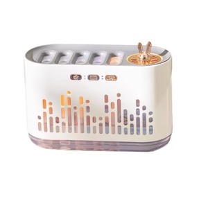 Difusor de llama de luz LED colorido para el hogar, Humidificador USB ultrasónico, difusor de aceite esencial de aromaterapia con 5 puertos de pulverización - Product Image 1