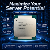 Procesador Intel Xeon E5-2678 V3 SR1YJ de 12 Núcleos y 24 Subprocesos, 2.5GHz, 30MB de Caché, 115W, LGA2011-3 para Servidor