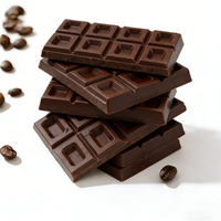 Barres de chocolat noir halal en gros, substitut de beurre de cacao, 45g, emballage individuel, en-cas sucrés au chocolat solide