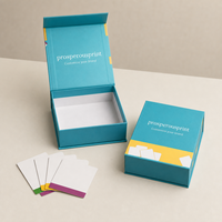 Boîte rigide magnétique personnalisée à charnières pour cartes mémoire éducatives arabes, jeu de cartes d'apprentissage pour enfants et bébés, emballage de cartes