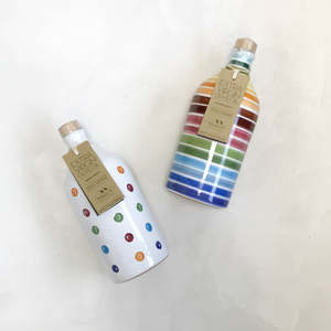 Huile d'olive extra vierge intense et fruitée de 500 ml, artisanale, en bouteille en terre cuite arc-en-ciel - Product Image 5