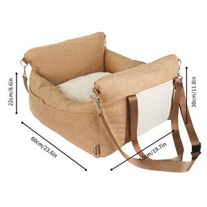 Transportín de Viaje Portátil de Lujo con Diseño Sólido, Impermeable, Cama Elevada para Perros y Gatos Pequeños, Asiento de Coche Suave para Mascotas - Product Image 6