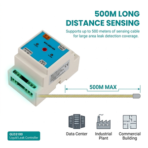 Détecteur de fuite d'eau industriel avec vanne d'arrêt, contrôleur Modbus RTU RS485 sur rail DIN pour détecteur de fuite d'eau DIY, prise en charge OEM - Product Image 4