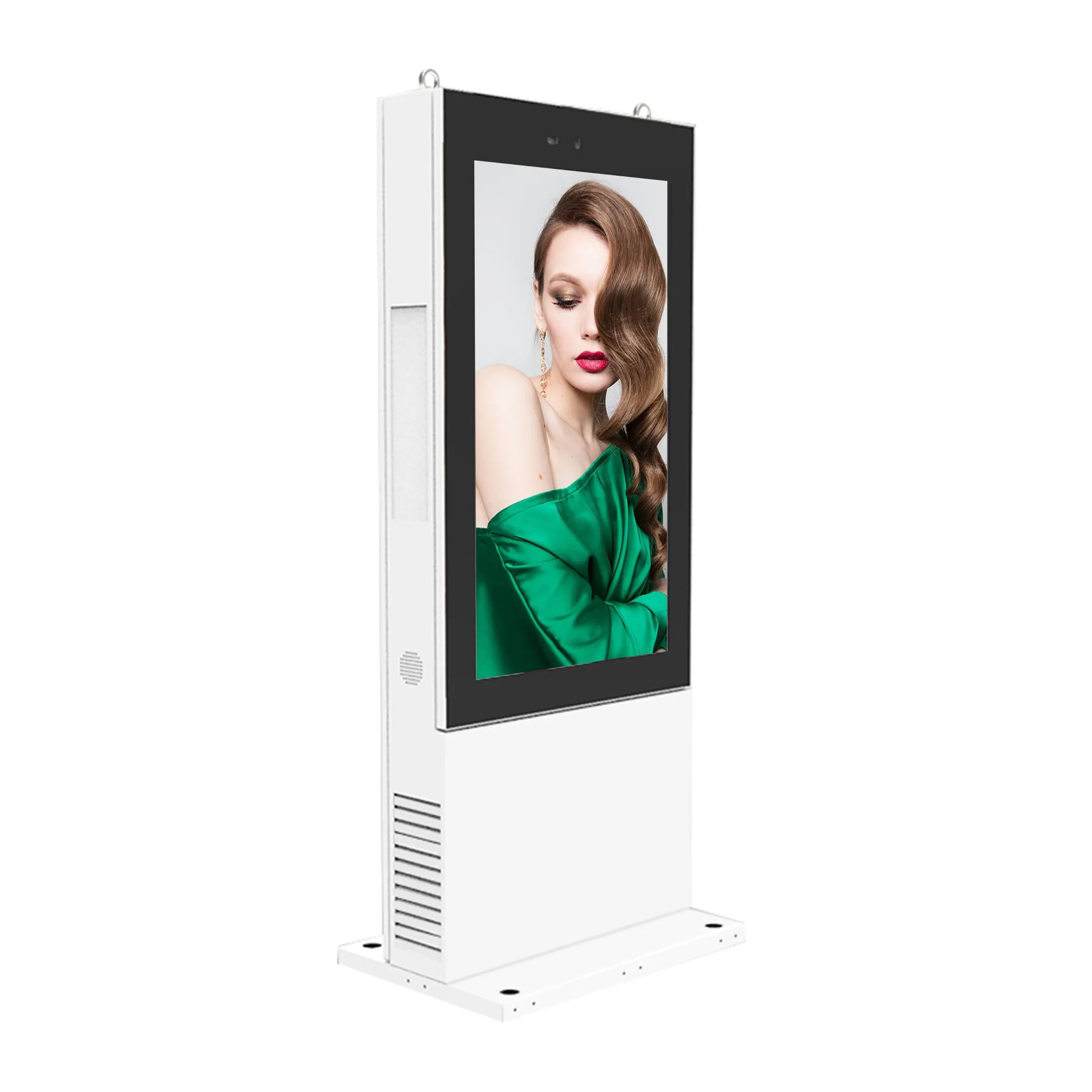 Low Price 55inch Solar Advertising Display Outdoor Digital Signage Screen Totem With Lcd Display Floor Stand For Outdoor