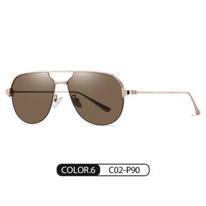 Lunettes de soleil pour hommes en nylon 2024, lunettes de soleil classiques pour la conduite, lunettes de soleil à monture métallique avec verres miroir JS8509, lunettes de soleil pour hommes/femmes - Product Image 4