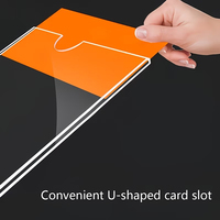 Porte-cartes coulissant en acrylique multi-tailles, étui transparent pour badge d'identification en plastique, impression UV, style moderne, affichage de photos et de cartes nominatives A4 A5 A6