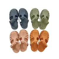 Sandalias planas de gelatina para niñas, zapatos de playa de lujo, venta al por mayor