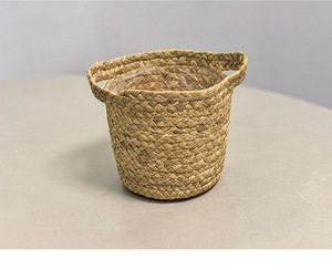 Cheapest Factory Grass Straw Decoration Woven <b>Storage</b> <b>Basket</b> Faux Rattan Flower Pot Medium Size - Product Image 6