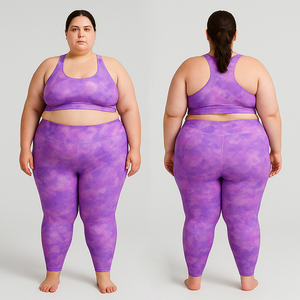 Cộng Với Kích Thước XXXL Cao cấp Có Thể Đảo Ngược Của Phụ Nữ Yoga Đặt 2-Mảnh Phòng Tập Thể Dục Trang Phục Tập Thể Dục Tùy Chỉnh Yoga Áo Ngực Phòng Tập Thể Dục Tập Thể Dục Bộ Cho Phụ Nữ - Product Image 1