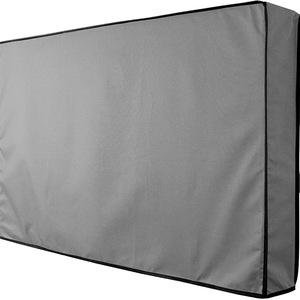 Funda para TV de Exterior Zuoda, Tela Oxford 420D Impermeable, Color Gris, Estilo Minimalista, con Bolsillo con Cremallera y Correas Desmontables - Product Image 2