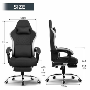 High Quality Vintage Brown Leather Ergonomic Gaming Chair New Design Revolving Reclining Swivel with Comfortable <b>Footrest</b> - Product Image 3