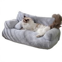 Lit pour chat en velours, best-seller transfrontalier, toutes saisons, chaud et épaissi, amovible, pour chat/chien, garni d'éponge déchiquetée, sans étiquette