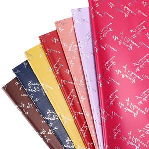 Rollo de papel de regalo de estampado en caliente de flores coreanas de 20 hojas, envoltura de regalo de ramo impermeable con revestimiento de PE - Product Image 2