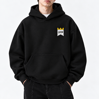 Sweat-shirt à capuche streetwear personnalisé avec logo, qualité supérieure, OEM, faible MOQ, 360 GSM, coton imprimé, coupe oversize