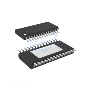 MAX15034BAUI+T ชิปจัดการพลังงาน (PMIC) 28 TSSOP (0.173 นิ้ว, กว้าง 4.40 มม.) แบบมีแผ่นต่อสายภายนอก ชิ้นส่วนอิเล็กทรอนิกส์และส่วนประกอบ IC REG CTRLR - Product Image 1