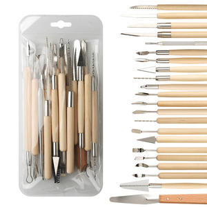 Juego de Herramientas de Cerámica de Doble Cabeza de 22 Piezas para Modelar Arcilla, Herramientas de Cerámica de Madera para Niños y Adultos - Product Image 3