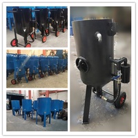 Machine de sablage mobile à haute pression pour éliminer la rouille, réservoir de sablage manuel, sablage sec et humide, polissage sans poussière