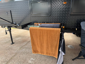 Stendibiancheria Pieghevole <span class=keywords><strong>Salvaspazio</strong></span> per Camper, Appendiabiti da Parete per Roulotte e Motorhome - Product Image 2