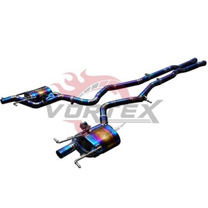 ท่อไอเสีย Vortex Blue Burnt Titanium Valvetronic สำหรับ Mercedes W223 S400 S450 S500 3.0T แบบ Pie-cut Catback Racing Muffler System - Product Image 2