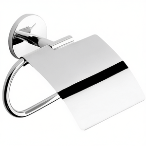 Porte-rouleau de papier fermé Mod One Chrome 16.5xh.15x6, accessoire de salle de bain mural - Product Image 3