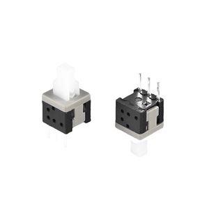 Interrupteur à bouton-poussoir tactile autobloquant 7x7mm DIP 3 broches 12V 0.05A 3 broches 12.4mm de hauteur Boîtier en <span class=keywords><strong>PC</strong></span> ignifuge Contact en cuivre - Product Image 1