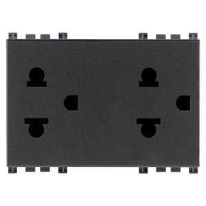 SICURY 2P+T 16A Prises USA EU Gris Panneau de Prises Double - Product Image 1