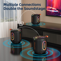Altavoz Zealot M1 de 30W, Portátil, con Bluetooth, Sonido Estéreo HiFi, Supergraves, Resistente al Agua, con Luces RGB, Ideal para Fiestas al Aire Libre