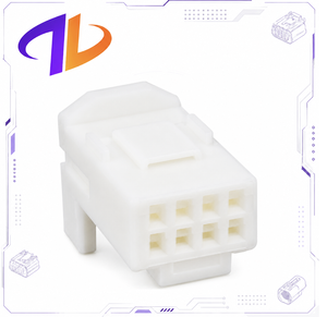 1376352-1 8 Pin Female Unsealed 0.64mm Automotive Electrical Wire Harness Connector <b>Plug</b> Housing White PBT - Product Image 1