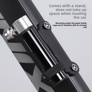 Mini-<span class=keywords><strong>pompe</strong></span> manuelle en alliage d'aluminium pour vélos de montagne et de route, portable, compatible avec les valves Schrader/Presta, 120 PSI, compatible avec les ballons de basket - Product Image 2