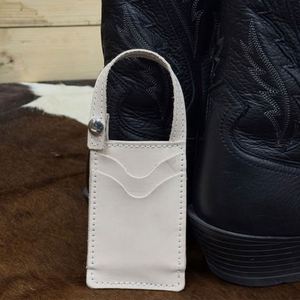 Nouveau style – Porte-cartes compact en cuir PU pour femme, motif botte western, pour cartes de crédit, idéal pour bottes de cowboy, rodeo, extérieur - Product Image 1