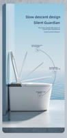 WC intelligent électrique PLMR K11-D2 avec siège chauffant, double chasse d'eau, télécommande et évacuation au sol