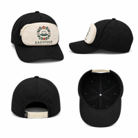 Casquette de sport unisexe personnalisée à 6 panneaux en nylon imperméable avec fermeture éclair réglable et poche avant zippée, style color block