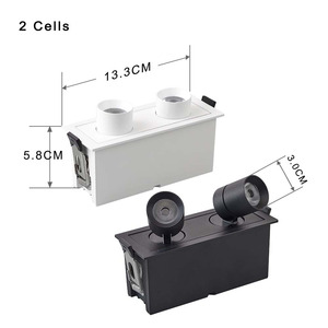 Lõm trần trắng <span class=keywords><strong>LED</strong></span> lưới tản nhiệt ánh sáng 16 Wát Dimmable tuyến tính Spotlight lên và xuống nhà <span class=keywords><strong>LED</strong></span> lưới tản nhiệt đèn - Product Image 5
