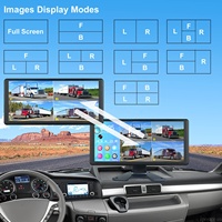 Moniteur DVR IPoster 10,36 pouces 9-36V pour camion avec vision à 360°, caméra de recul, alarme AI BSD et kit de suivi automatique des personnes