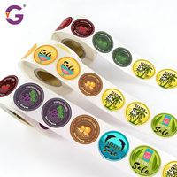 Autocollants en vinyle imperméables personnalisés, étiquettes en rouleaux, impression de logos promotionnels, conception privée, étiquettes adhésives décoratives en PVC, emballage