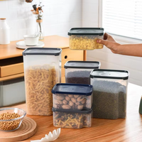 Nouvelle conception en promotion : Contenant alimentaire hermétique carré en PP de 1,2 L, ensemble multifonctionnel pour cuisine et maison avec couvercle