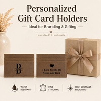 Portefeuille pour cartes gravé au laser, logo personnalisé, couleur gravable au laser, simili cuir, porte-cartes de visite, porte-cartes de crédit fin